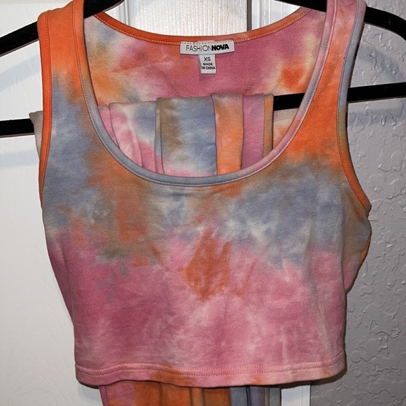 Fashion Nova Baby Girl Crop Tank Lounge Set - Multi Color Size XS - Picture 7 of 9